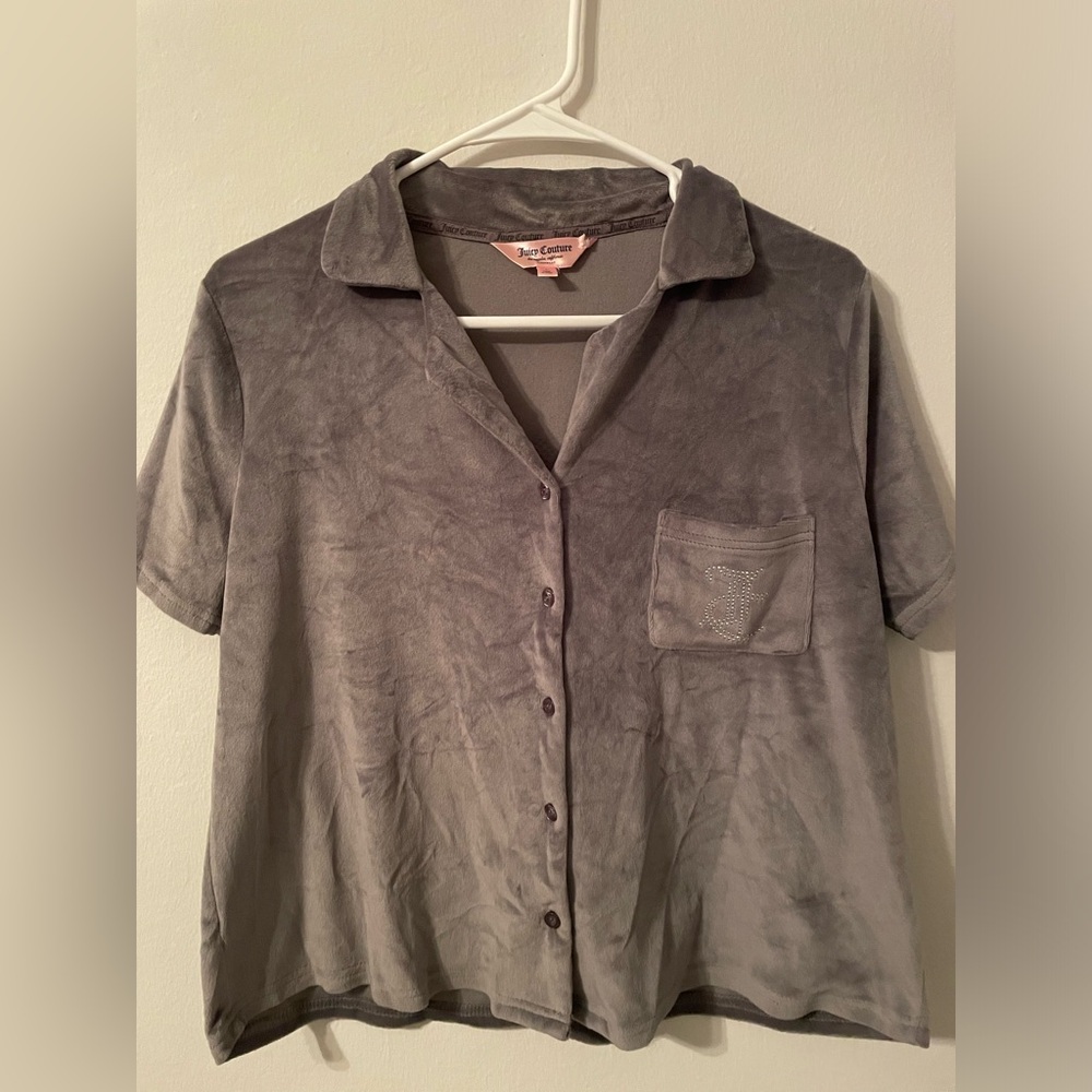 Juicy Couture Gray Velour Pajama Set